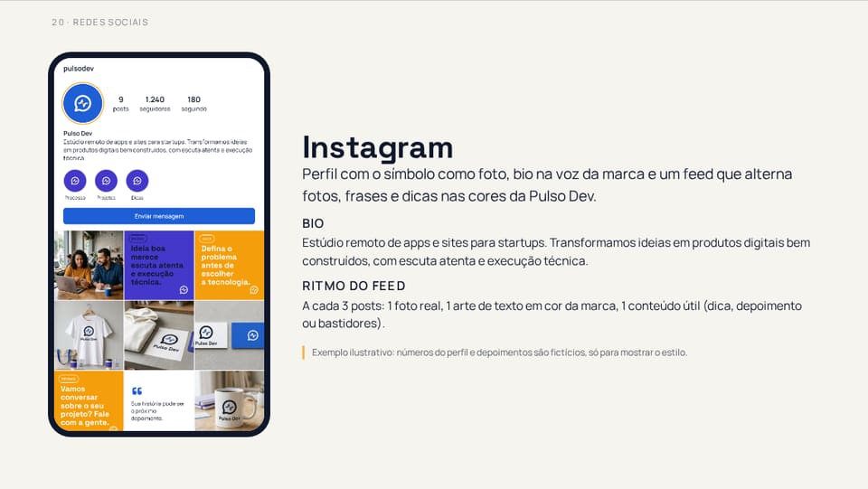 Instagram de exemplo de Pulso Dev